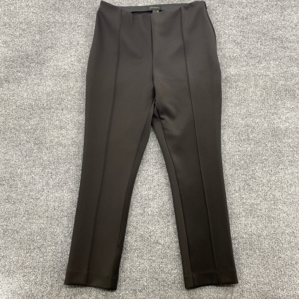 Donna Karan New York Trousers Women 12 Black Seam Office Career Work Minimalist